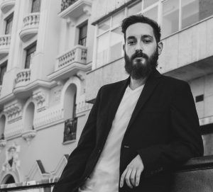 Jorge Rubio García en blanco y negro